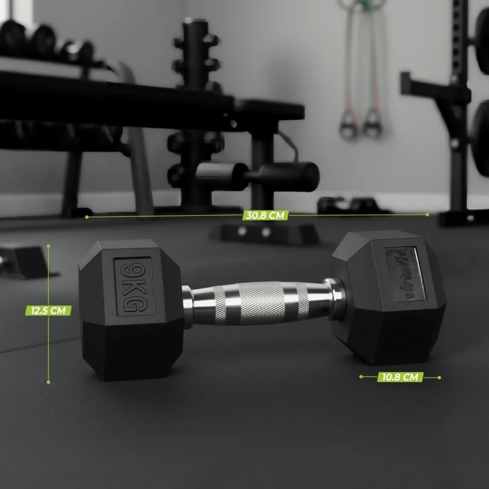 VirtuFit Hexa Dumbbell Pro Set - 2 x 9 kg