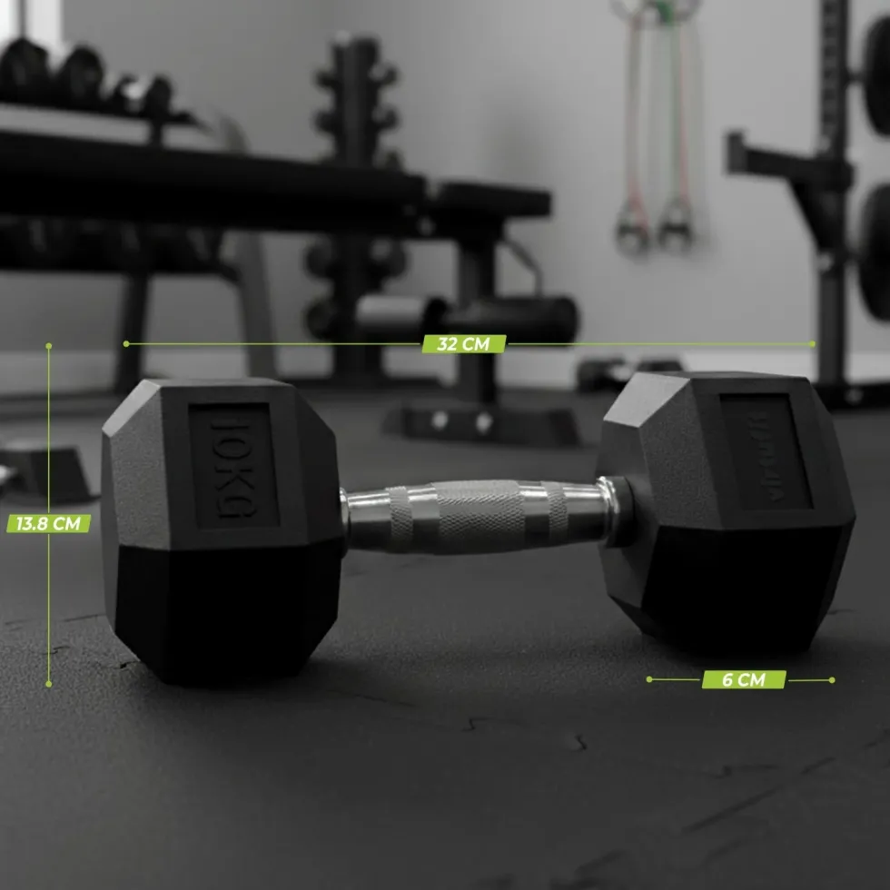 VirtuFit Hexa Dumbbell Pro Set - 2 x 10 kg