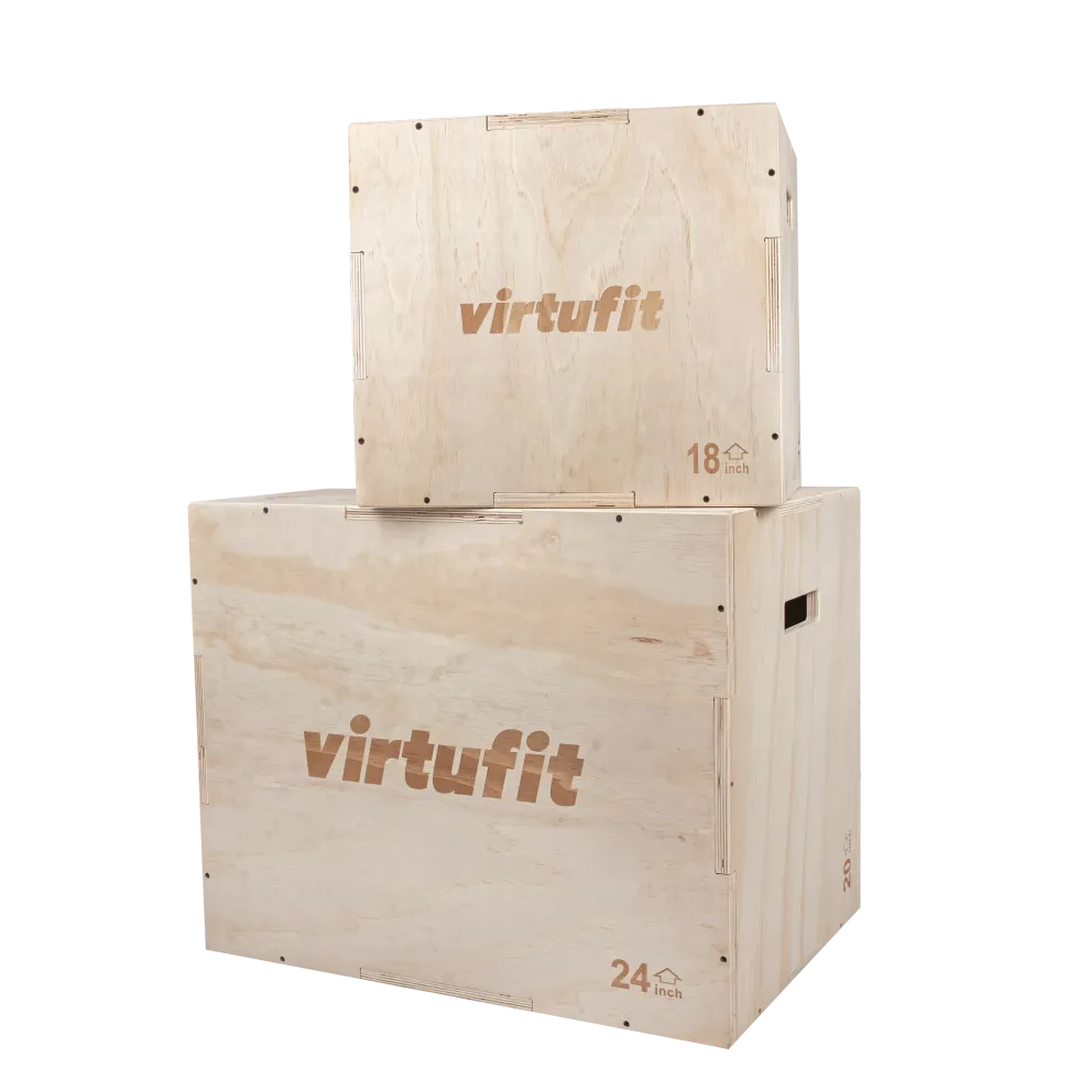 VirtuFit Houten 3-in-1 Plyo Box Set - 2 Stuks