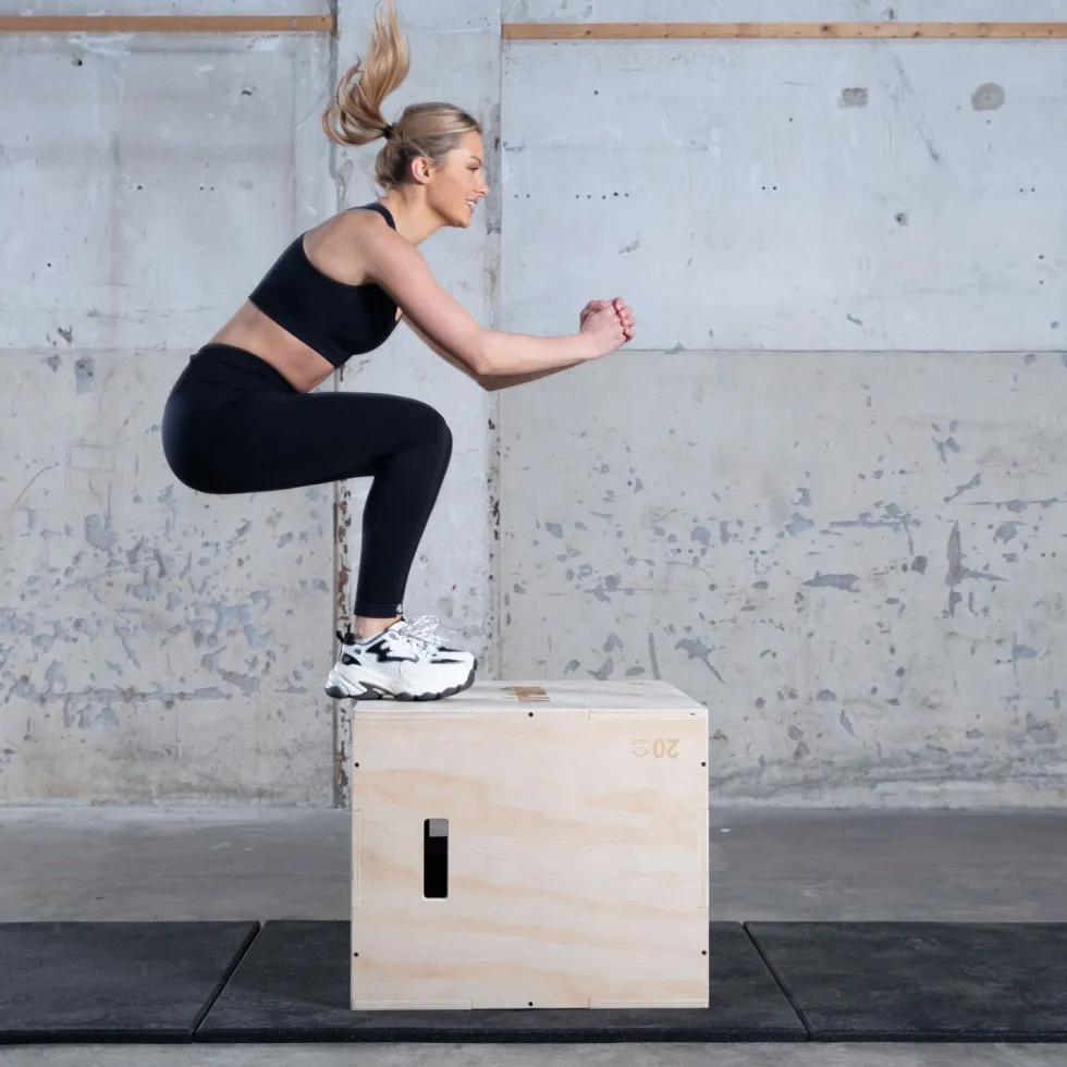 VirtuFit Houten Plyo Box 3-in-1 - Groot - 50 x 60 x 75 cm