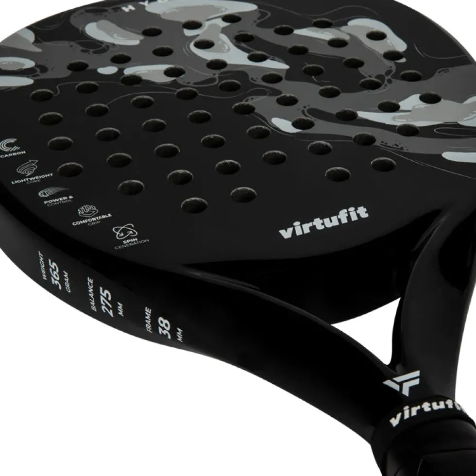 VirtuFit Hybrid Padel Racket - Zwart - Grijs