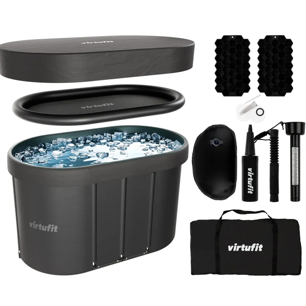 VirtuFit IJsbad Ovaal - Antraciet - 500 Liter - Inclusief accessoires