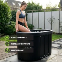 VirtuFit IJsbad Ovaal - Antraciet - 500 Liter - Inclusief accessoires