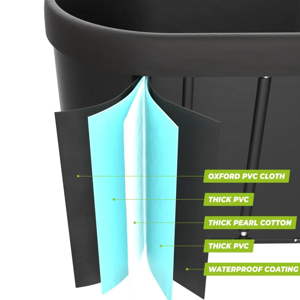 VirtuFit IJsbad Ovaal - Antraciet - 500 Liter - Inclusief accessoires