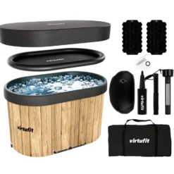 VirtuFit IJsbad Ovaal - Wood Look - 500 Liter - Inclusief accessoires