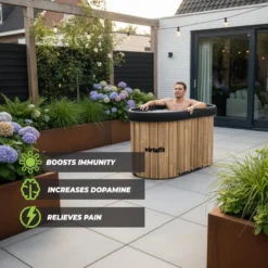 VirtuFit IJsbad Ovaal - Wood Look - 500 Liter - Inclusief accessoires