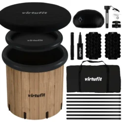 VirtuFit IJsbad XXL - 375 Liter - Wood Look - Inclusief accessoires