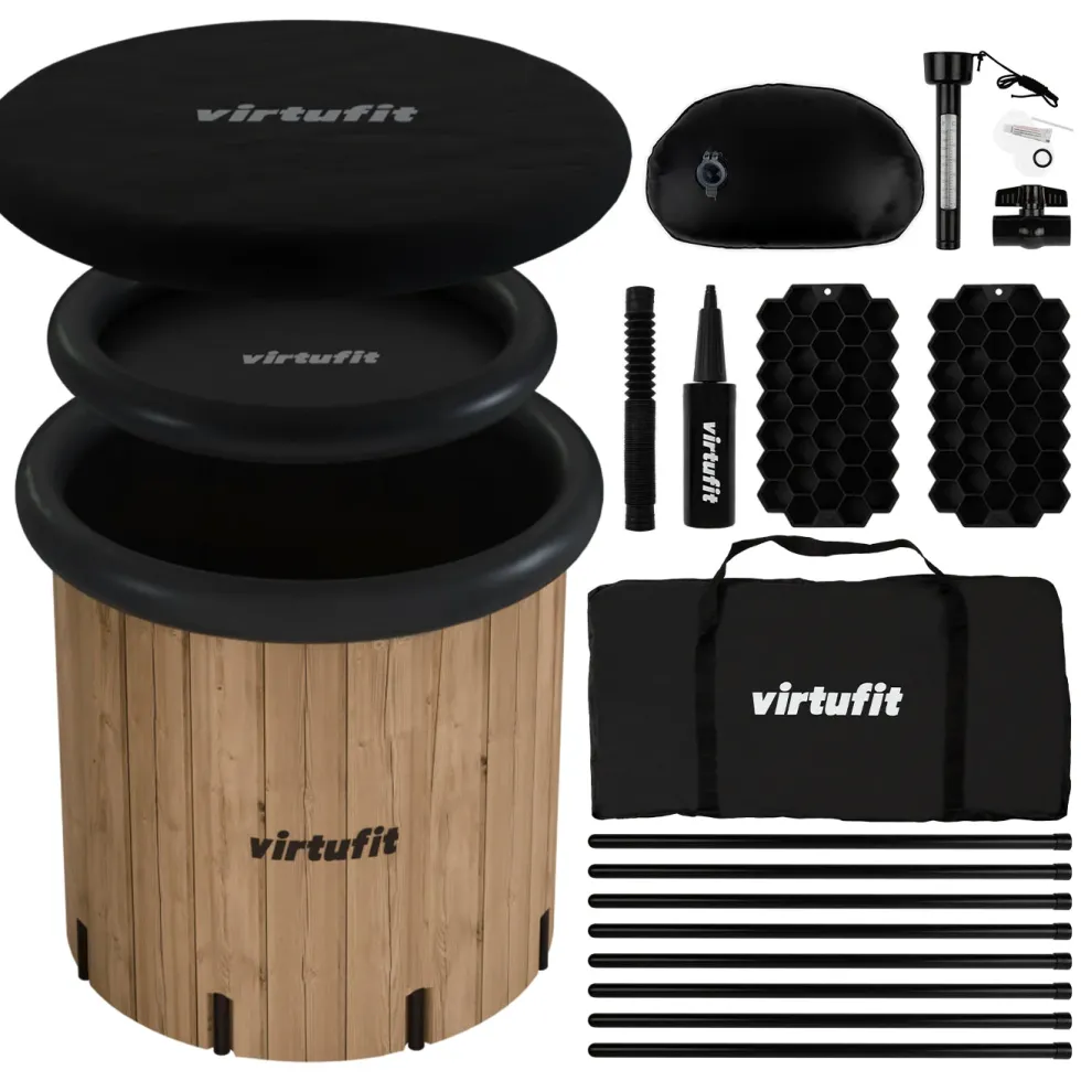 VirtuFit IJsbad XXL - 375 Liter - Wood Look - Inclusief accessoires