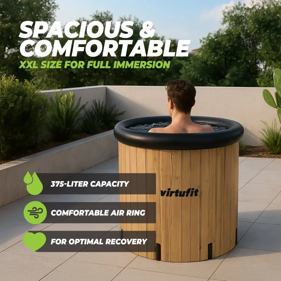 VirtuFit IJsbad XXL - 375 Liter - Wood Look - Inclusief accessoires