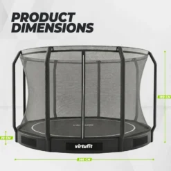VirtuFit Inground Trampoline 366 cm cm Inclusief Veiligheidsnet