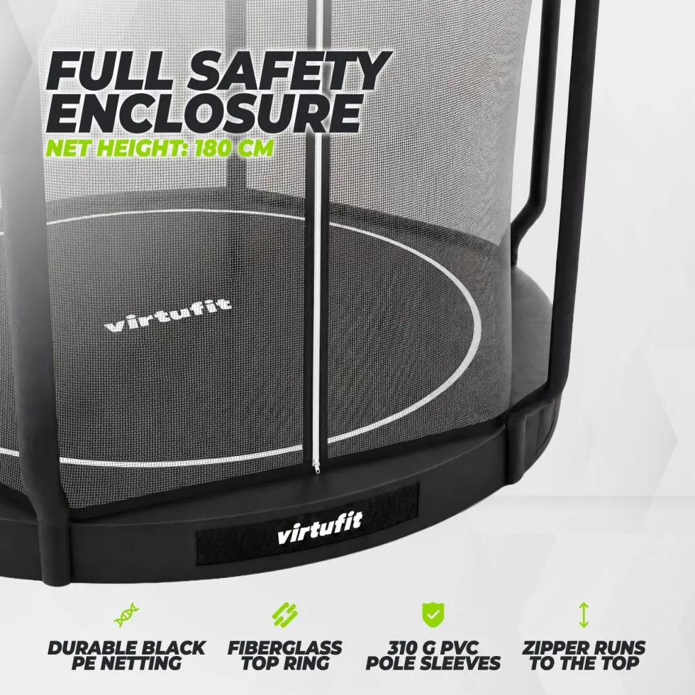 VirtuFit Inground Trampoline 251 cm Inclusief Veiligheidsnet