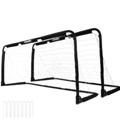 VirtuFit Inklapbaar Voetbaldoel - Panna goal - 150 x 60 cm (set van 2) - zwart