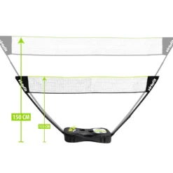 VirtuFit 2-in-1 Portable Badminton- en Tennisset - Inclusief koffer en rackets