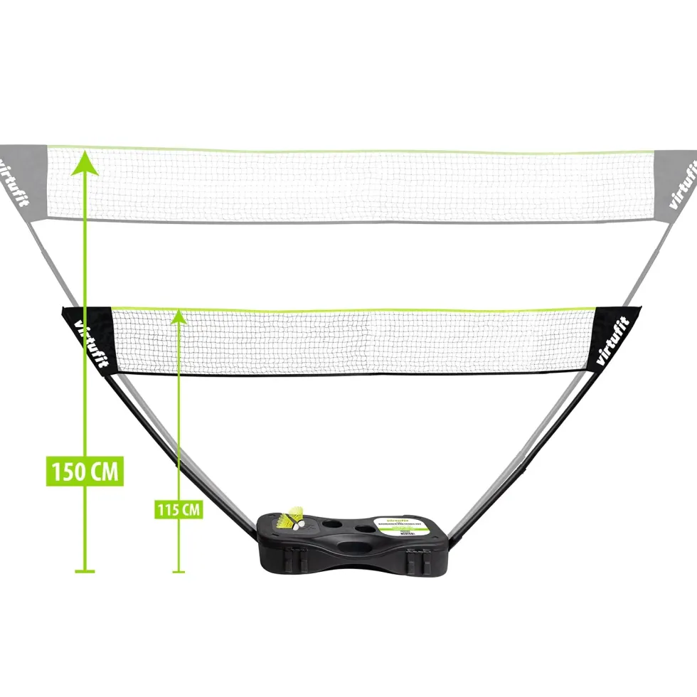 VirtuFit 2-in-1 Portable Badminton- en Tennisset - Inclusief koffer en rackets