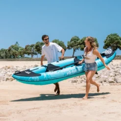 VirtuFit Kayak 335 - Turquoise - Met Kajak zitjes en draagtas