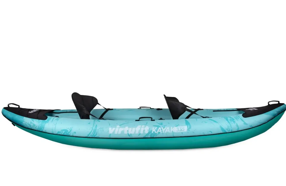VirtuFit Kayak 335 - Turquoise - Met Kajak zitjes en draagtas - Tweedekans