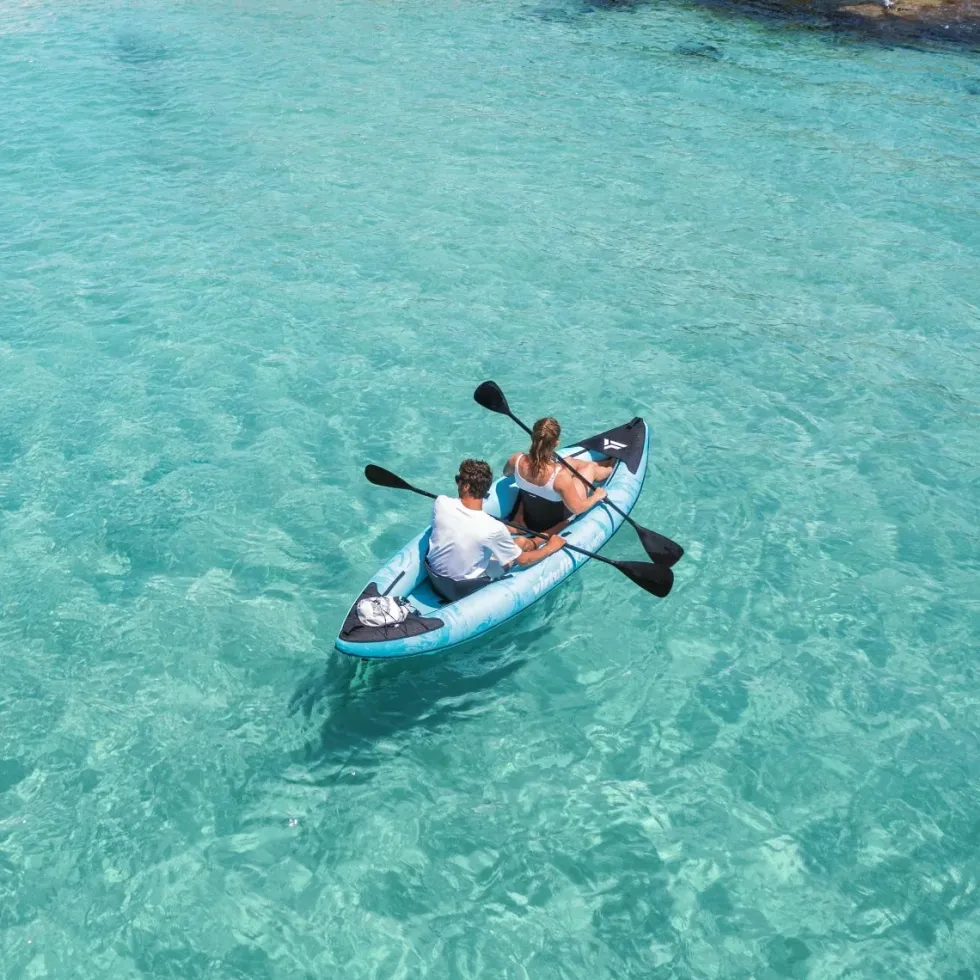 VirtuFit Kayak 335 - Turquoise - Met Kajak zitjes en draagtas - Tweedekans