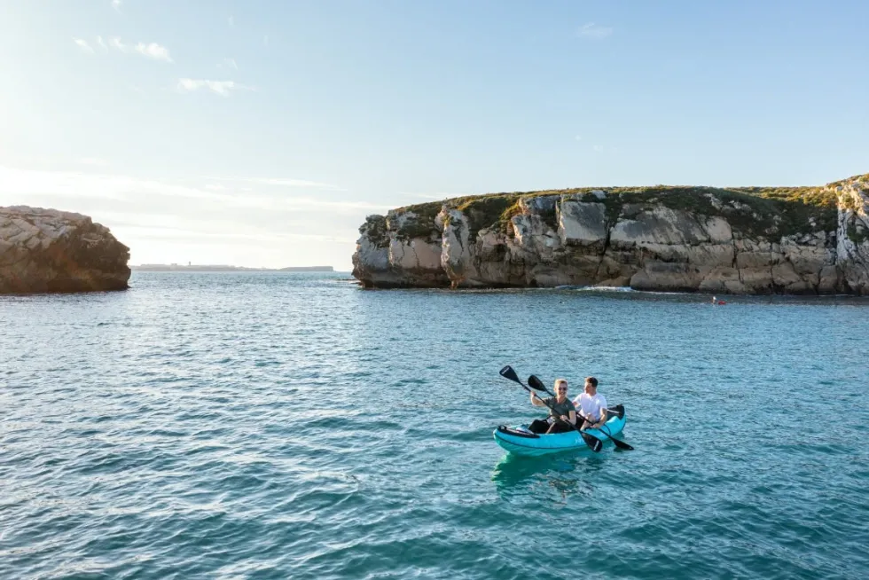 VirtuFit Kayak 335 - Turquoise - Met Kajak zitjes en draagtas - Tweedekans