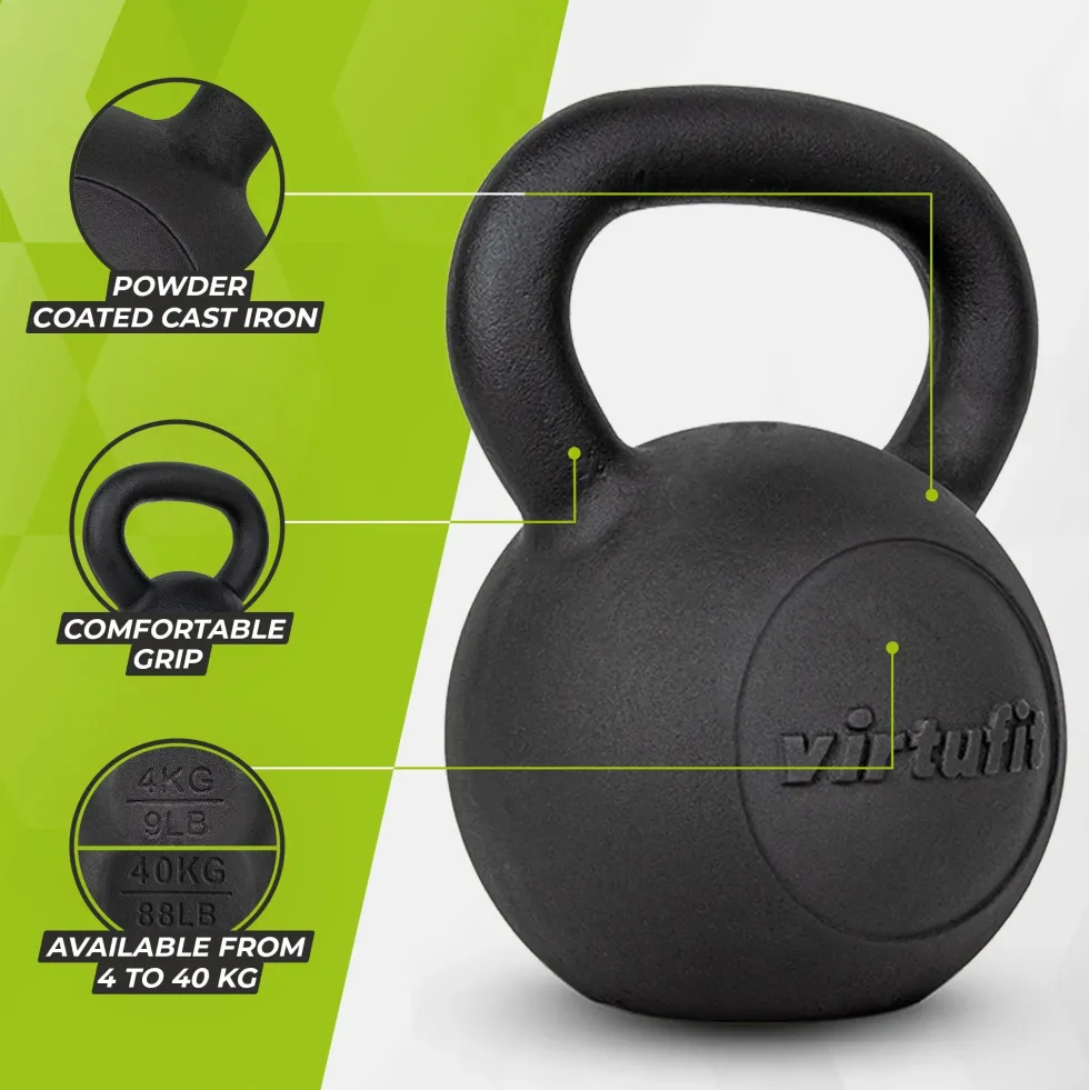 VirtuFit Kettlebell Pro - Kettle Bell - Gietijzer - 36 kg