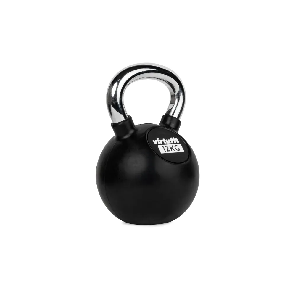 VirtuFit Kettlebell - Rubber/Chroom - 12 kg