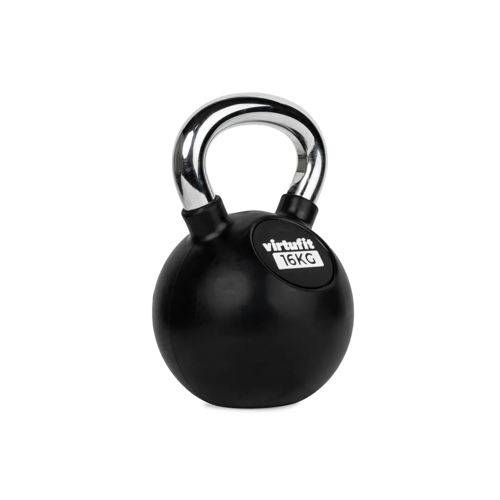 VirtuFit Kettlebell - Rubber/Chroom - 16 kg
