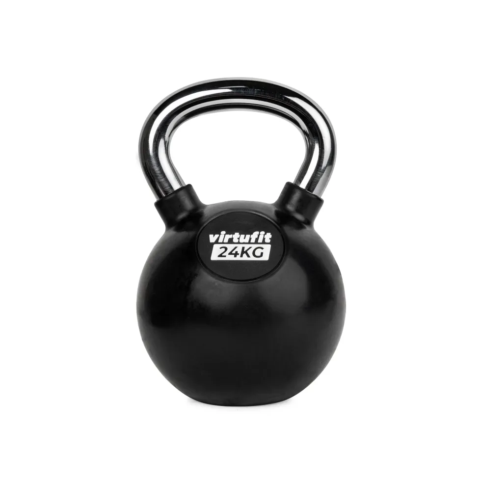VirtuFit Kettlebell - Rubber/Chroom - 24 kg