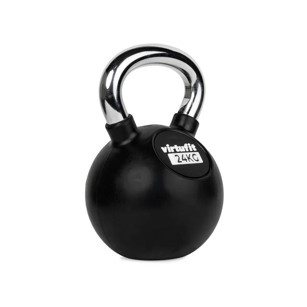 VirtuFit Kettlebell - Rubber/Chroom - 24 kg