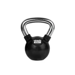 VirtuFit Kettlebell - Rubber/Chroom - 10 kg