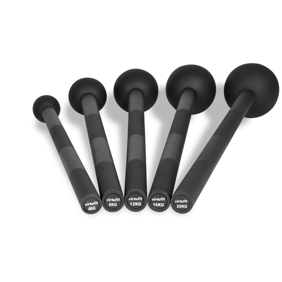 VirtuFit Macebell Set - Zwart - 4, 6, 8, 10, 12 kg