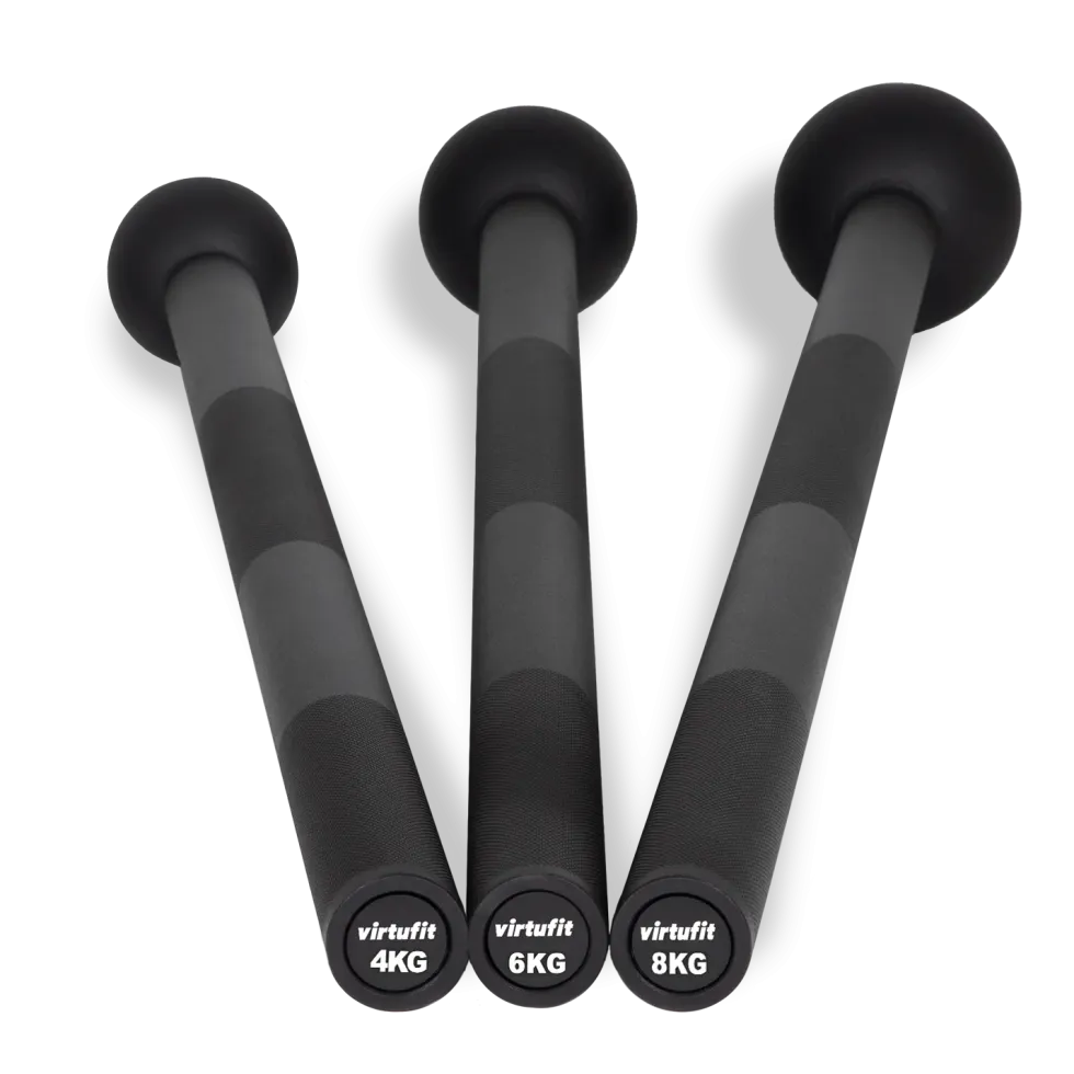 VirtuFit Macebell Set - Zwart - 4, 6, 8 kg