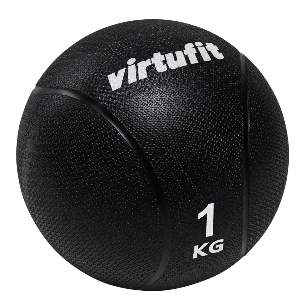VirtuFit Medicijnbal Pro - Medicine Ball - 1 kg - Rubber - Zwart