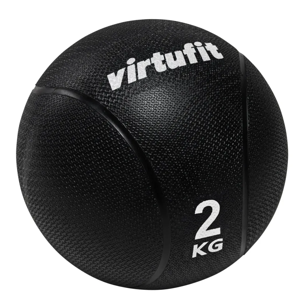 VirtuFit Medicijnbal Pro - Medicine Ball - 2 kg - Rubber - Zwart