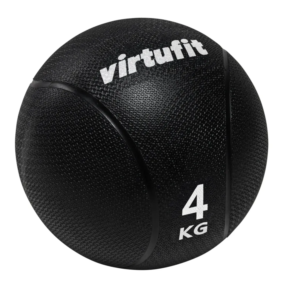 VirtuFit Medicijnbal Pro - Medicine Ball - 4 kg - Rubber - Zwart