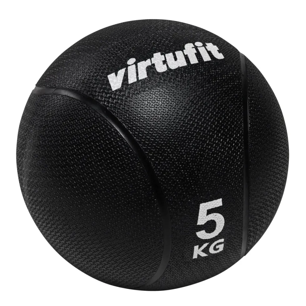 VirtuFit Medicijnbal Pro - Medicine Ball - 5 kg - Rubber - Zwart