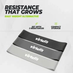 VirtuFit Mini Bands Set - Weerstandsbanden - Fitness Elastieken - 3 stuks