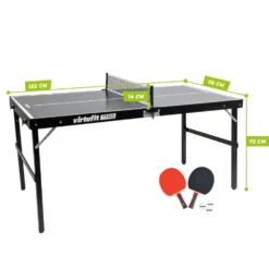 VirtuFit Mini Tafeltennistafel TT160 - Met 2 Batjes en 3 Ballen