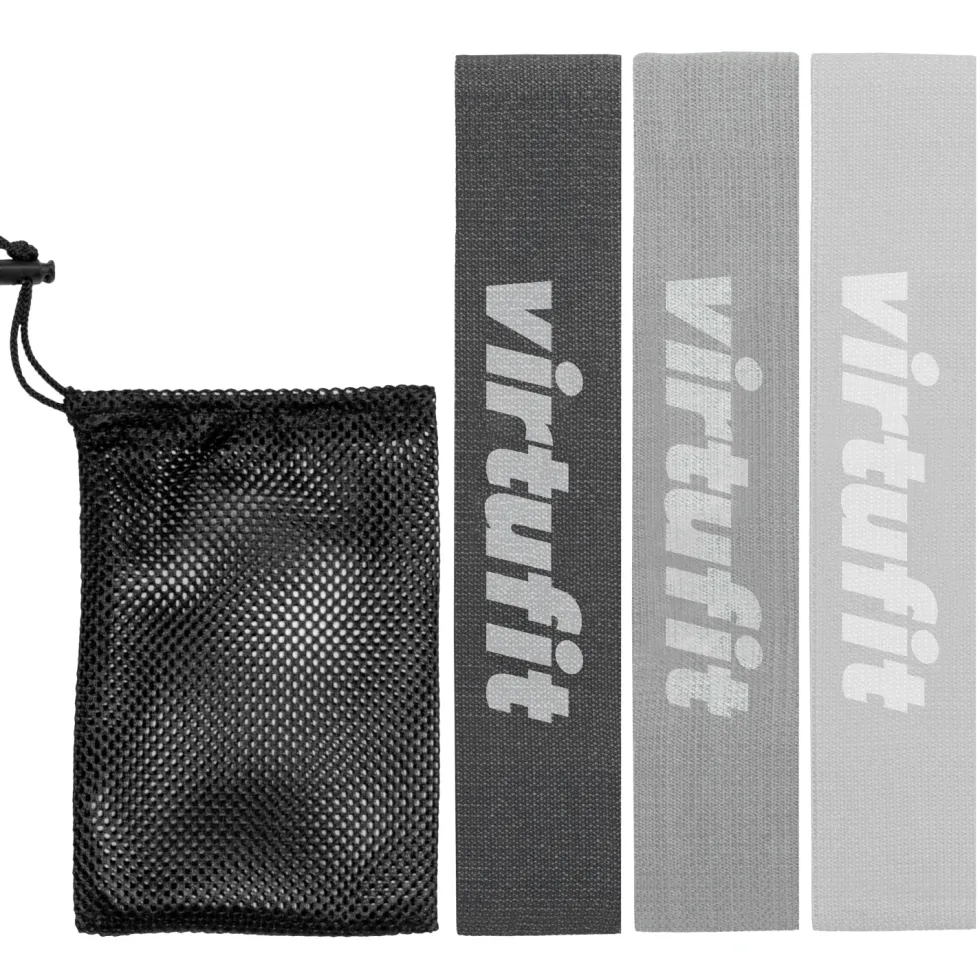 VirtuFit Mini Weerstandsbanden set - Katoen - 3 Stuks - Incl. Opbergtas