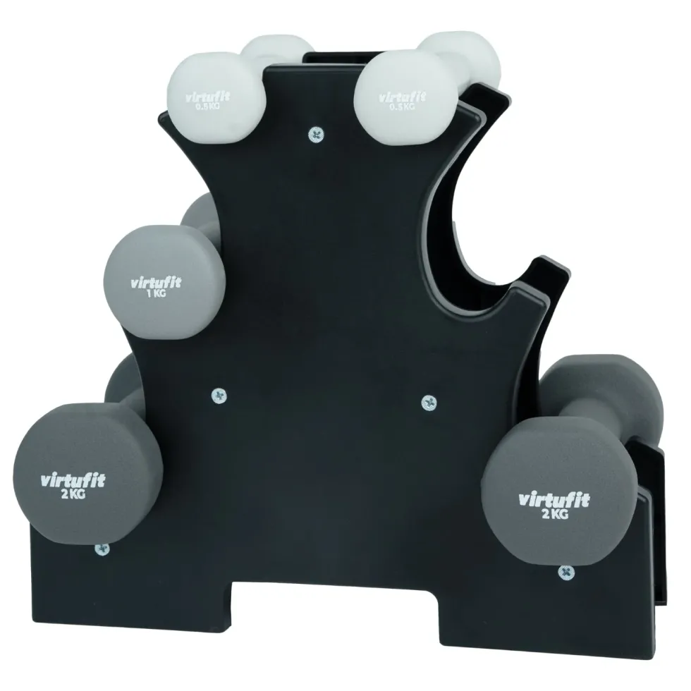 VirtuFit Neopreen Dumbbellset - Halterset - Met Houder