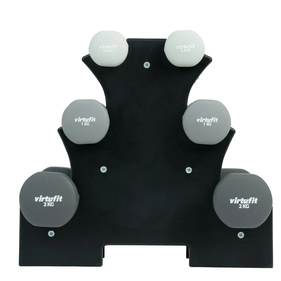 VirtuFit Neopreen Dumbbellset - Halterset - Met Houder