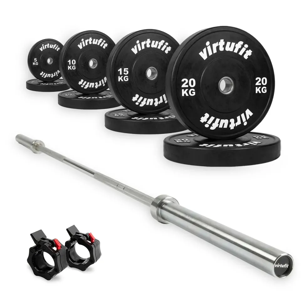 VirtuFit Olympische Bumper Plate Halterset - 120 kg