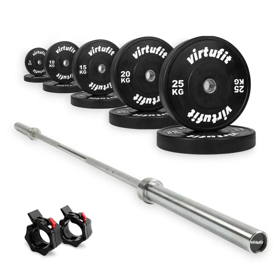 VirtuFit Olympische Bumper Plate Halterset - 170 kg