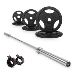 VirtuFit Olympische Gietijzeren Halterset - 90 kg