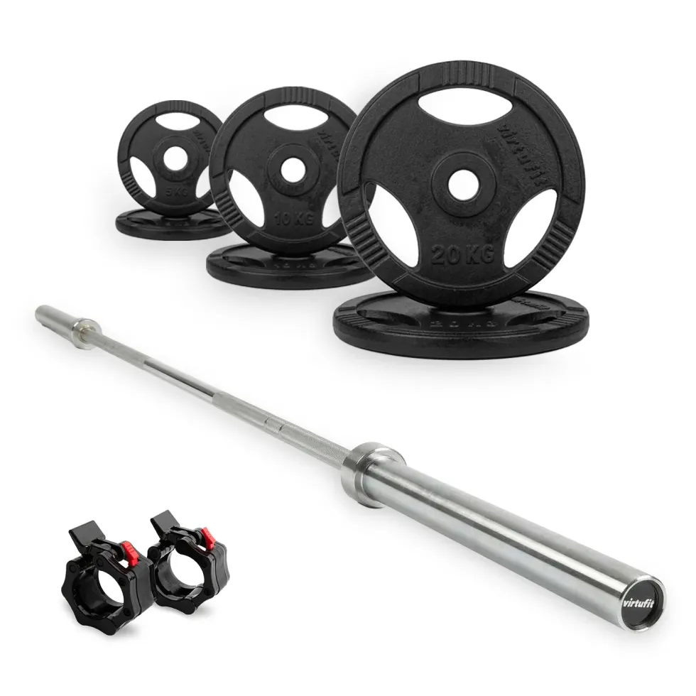 VirtuFit Olympische Gietijzeren Halterset - 90 kg
