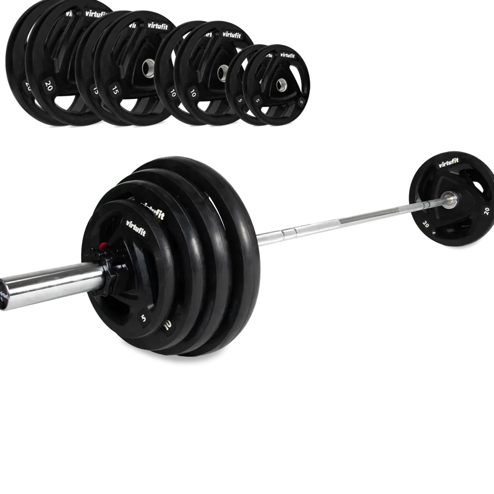 VirtuFit Olympische Rubberen Halterset - 120 kg