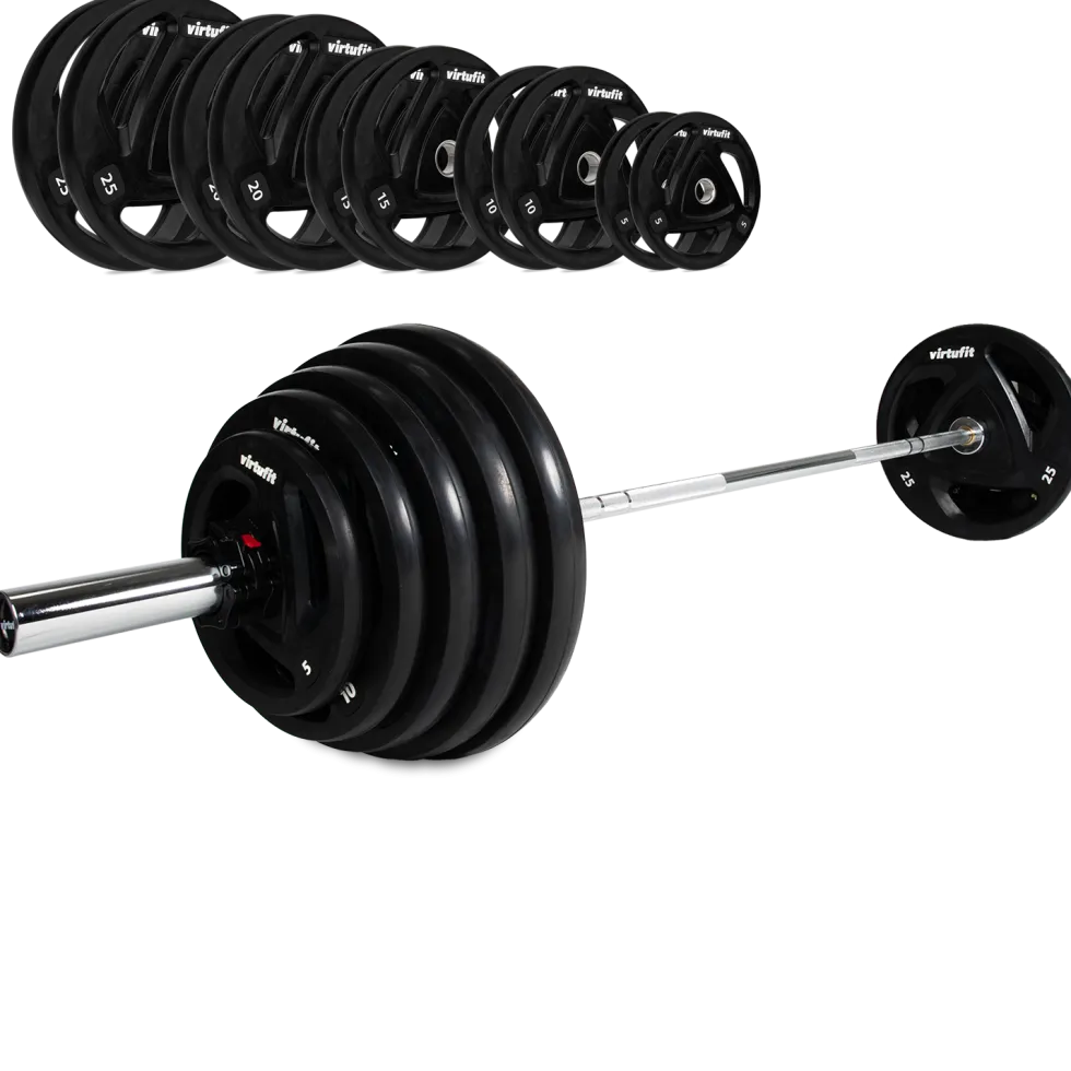 VirtuFit Olympische Rubberen Halterset - 170 kg