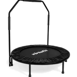 VirtuFit Opvouwbare Fitness Trampoline met Handvat - Zwart - 100 cm