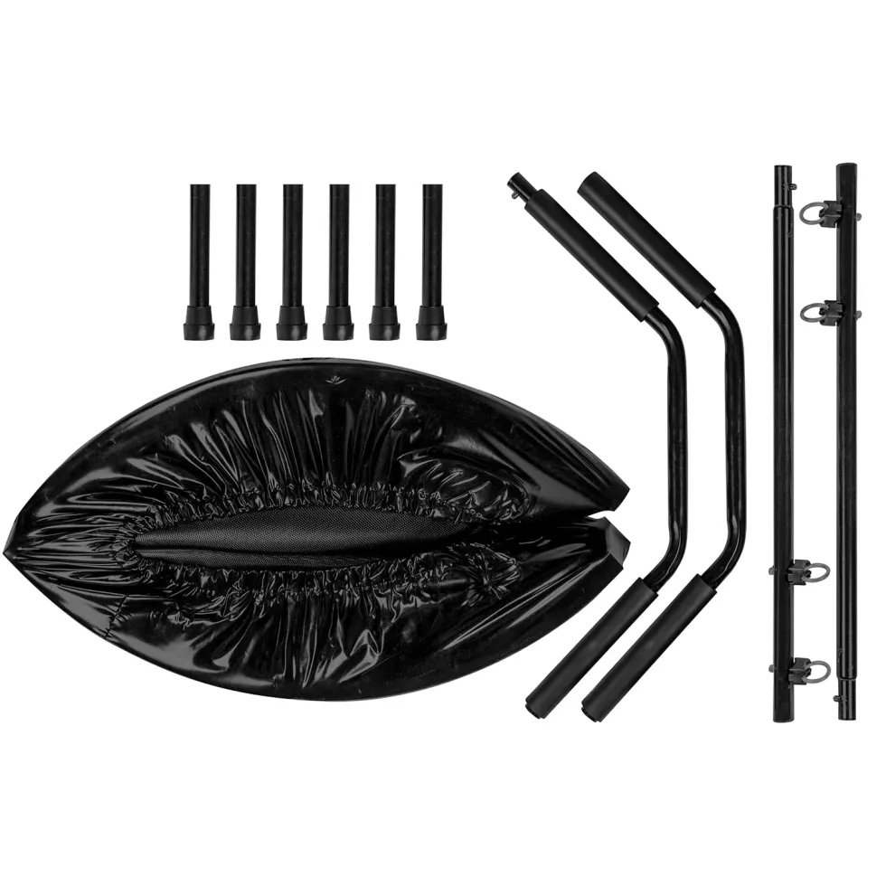 VirtuFit Opvouwbare Fitness Trampoline met Handvat - Zwart - 100 cm