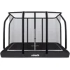 VirtuFit Premium Inground Trampoline met Veiligheidsnet - Zwart - 244 x 366 cm
