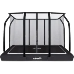 VirtuFit Premium Inground Trampoline met Veiligheidsnet - Zwart - 183 x 274 cm