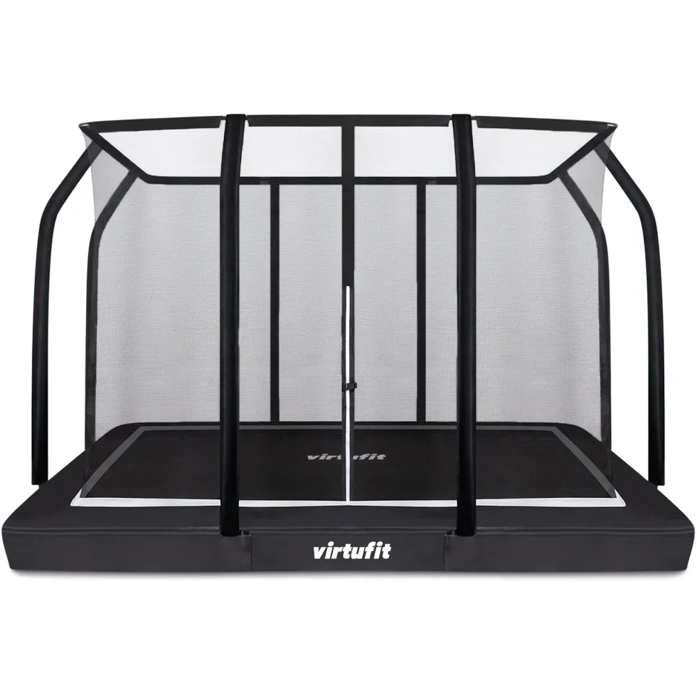 VirtuFit Premium Inground Trampoline met Veiligheidsnet - Zwart - 183 x 274 cm